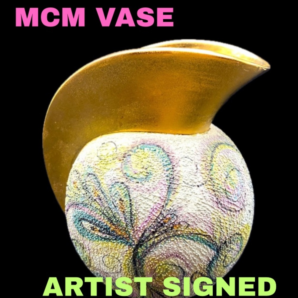 Italian Mid-Century Modern, Signed, Art Pottery Pitcher/Ewer.